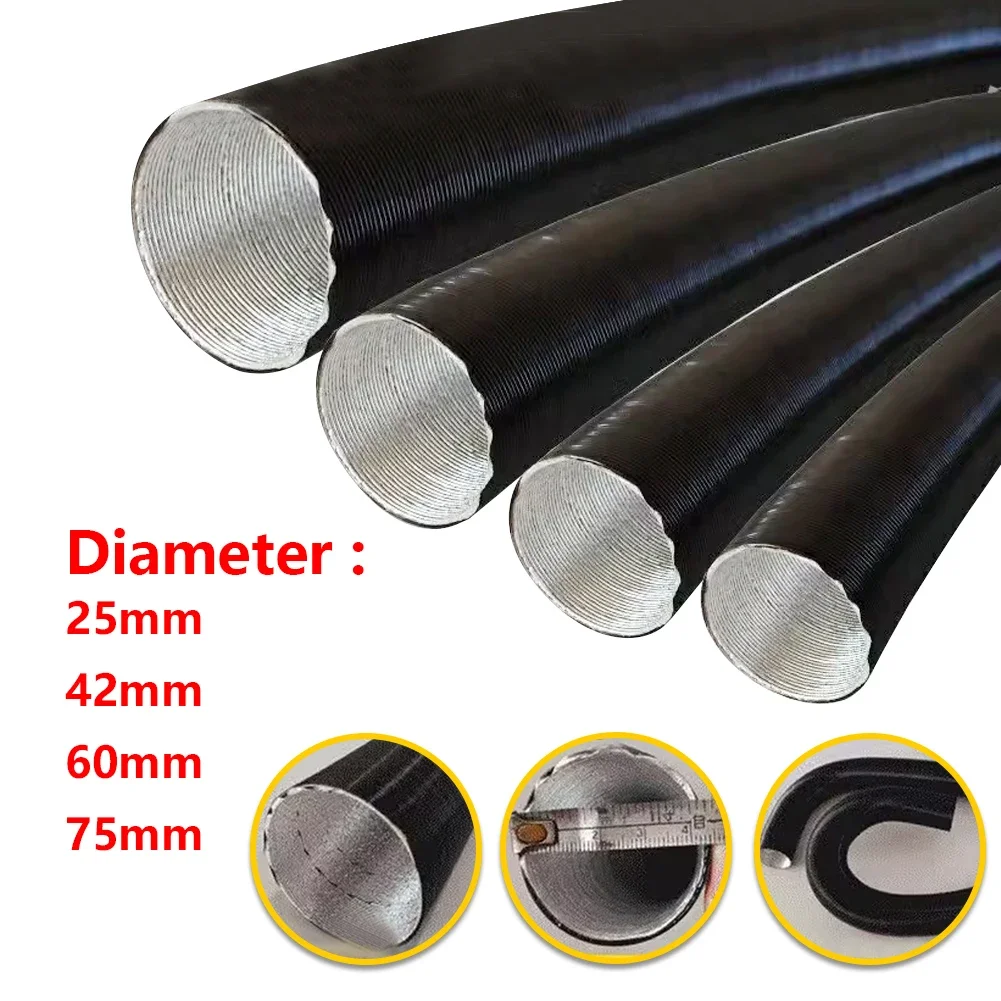 Adjustable Length Air Diesel Parking Heater Duct Hose - 25mm to 75mm Diameter, Extendable up to 500cm