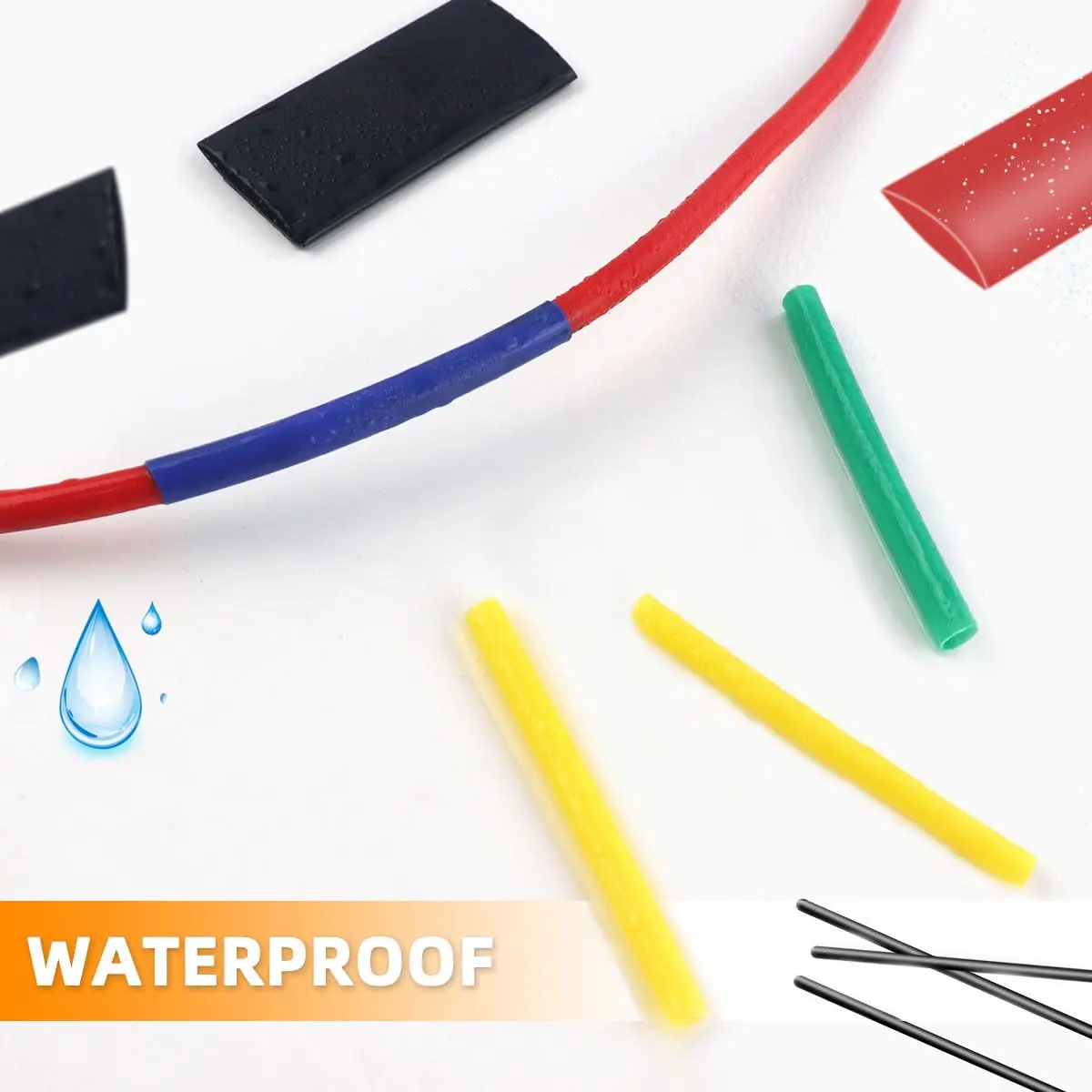 560 Pcs Heat Shrink Tubing Kit Marine Grade 2:1 Ratio Adhesive Lined Industrial