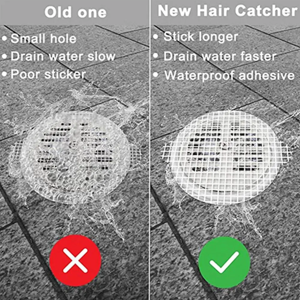Home Disposable Floor Drain Stickers Shower Drain Stickers Bathroom Hair Anti Clogging Filter Bathroom Floor Drainage 5