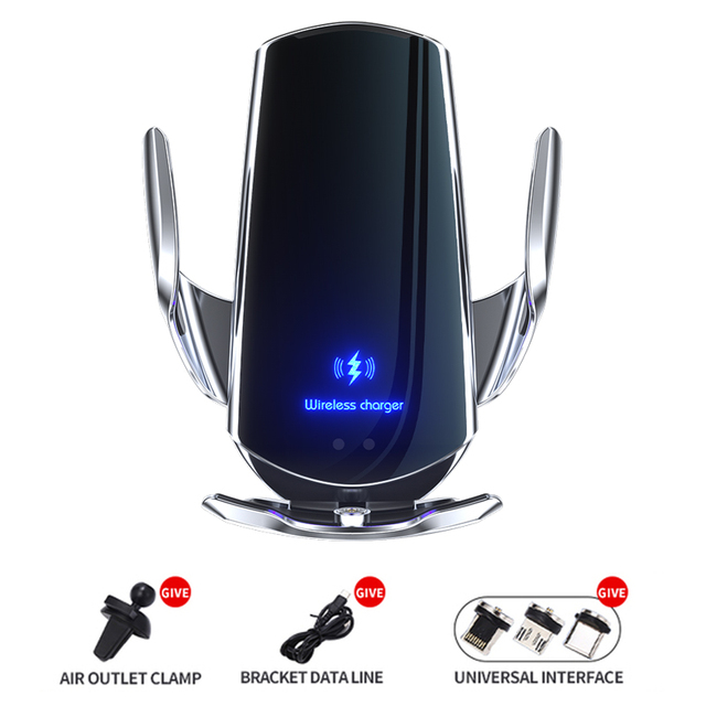 30W Qi Car Wireless Charger for iPhone 13 12 11 XS XR X Samsung Xiaomi Magnetic USB Infrared Sensor Phone Holder Mount
