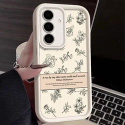 Elegant Rose Flower Design Phone Case - Lettering Detail, Ultra Protection - Galaxy S20 FE (A619 Beige White)