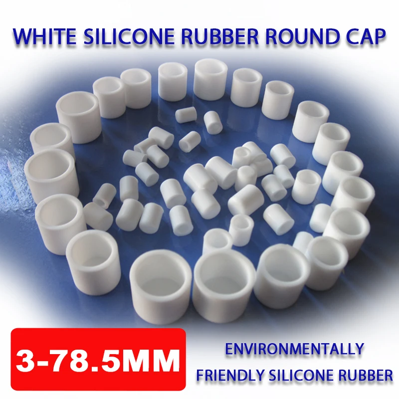 Description Picture 2 of itemSilicone Rubber Cap 3-78.5mm Pipe End Cover Cap Dust Seal Protection Gasket Foot Cover Round Tube Insert Stopper White