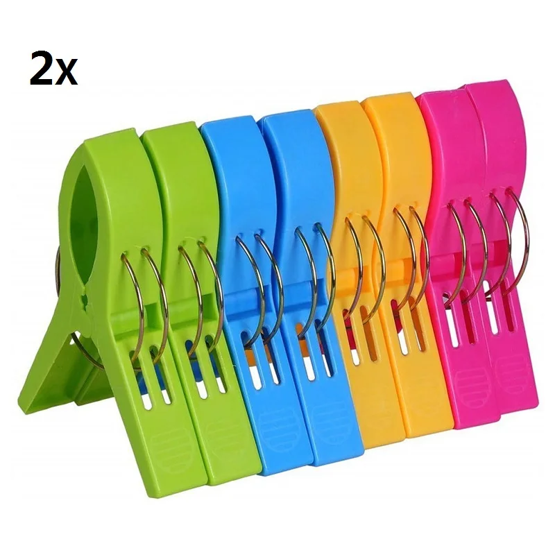 Beach Towel Clips Towel Holder for Beach Chair or Pool Loungers Keep Multifunction Colour clothes Clip Plastic clothespin