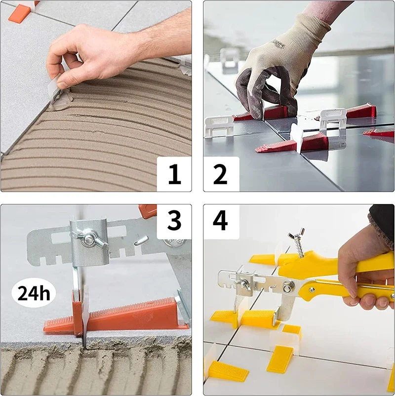 Tile Leveling System Clips 200-1000Pcs Tiles Leveler Spacers 1/1.5/2/2.5/3MM for Ceramic Tile Laying Leveling Construction Tools tile spacers tile leveling clips tile leveling tools