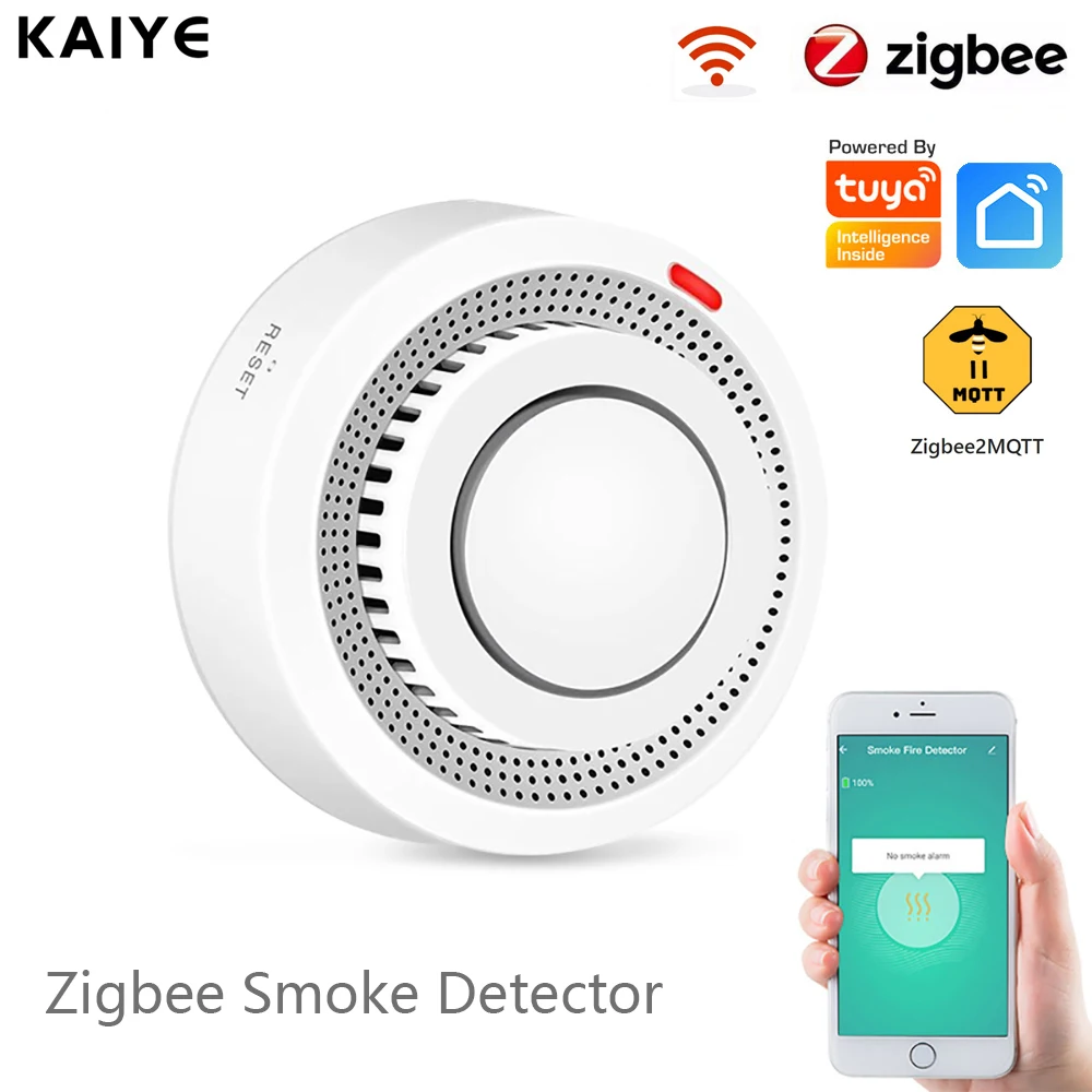 Wifi/Zigbee Tuya Sensore Rilevatore Di Fumo Intelligente Protezione Antincendio Wireless Allarme Fumo Sensore Di Prevenzione Della Sicurezza Ad Alta S