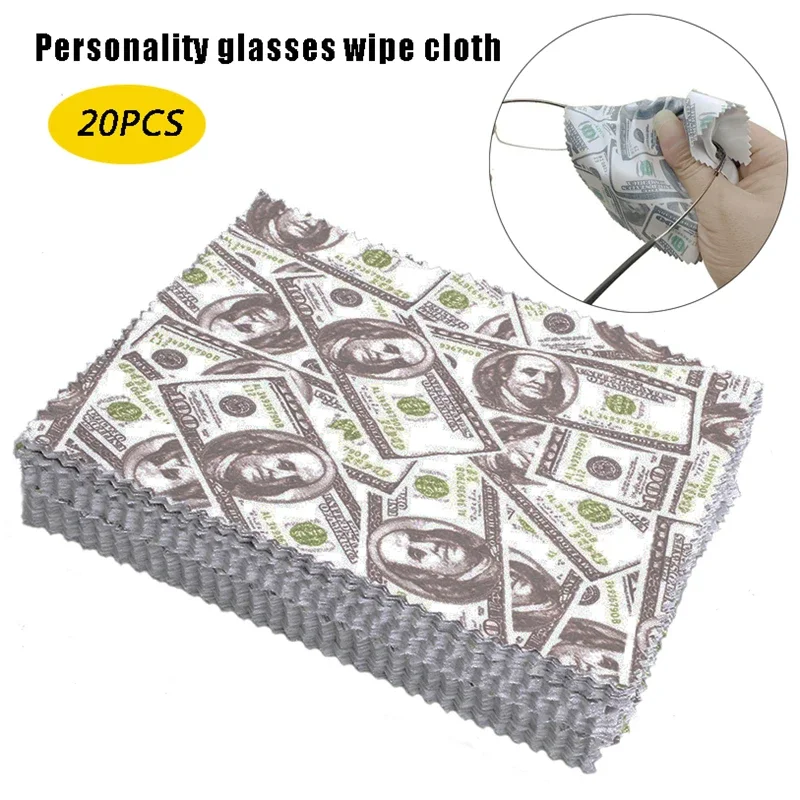 

20pc Microfiber Cleaning Glasses Cloths for Delicate Surfaces Lenses Eyeglasses Cell Phone Screens Camera Lenses Jewelry Cleanin