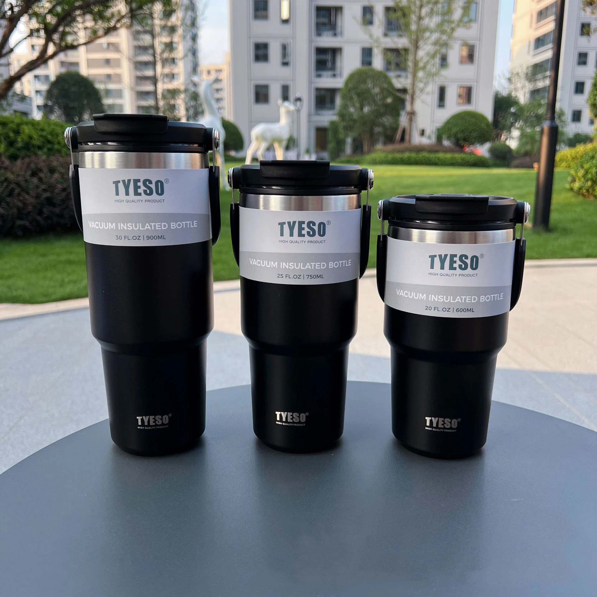 Tyeso Coffee Cup Thermos Bottle Stainless Steel Double-layer Insulation  Cold And Hot Travel Mug Vacuum Flask Car Water Bottle