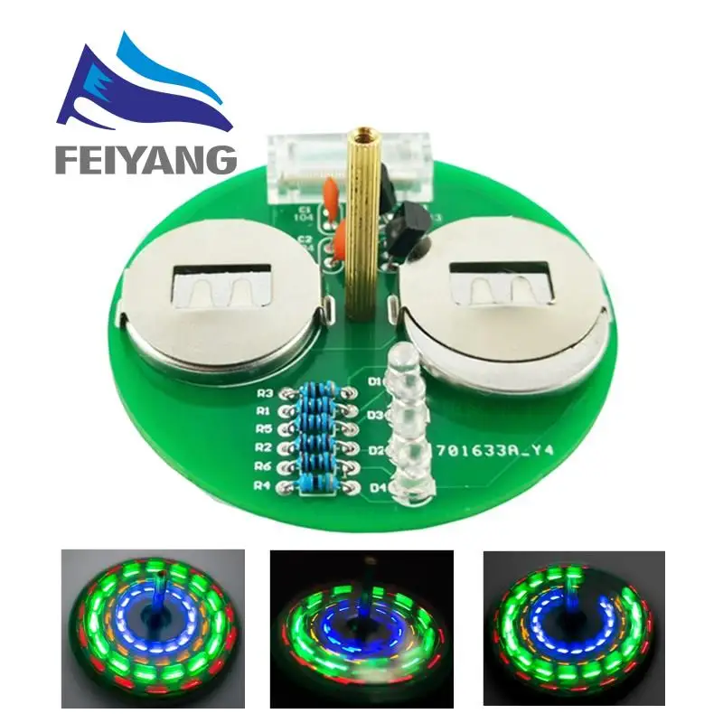 Diy Elektronisches Kit LED Gyro DIY Schweißset Rotierende Laterne Inline-Komponenten Diy Elektronisches Sodierprojekt (ohne Batterie) – Detail 4