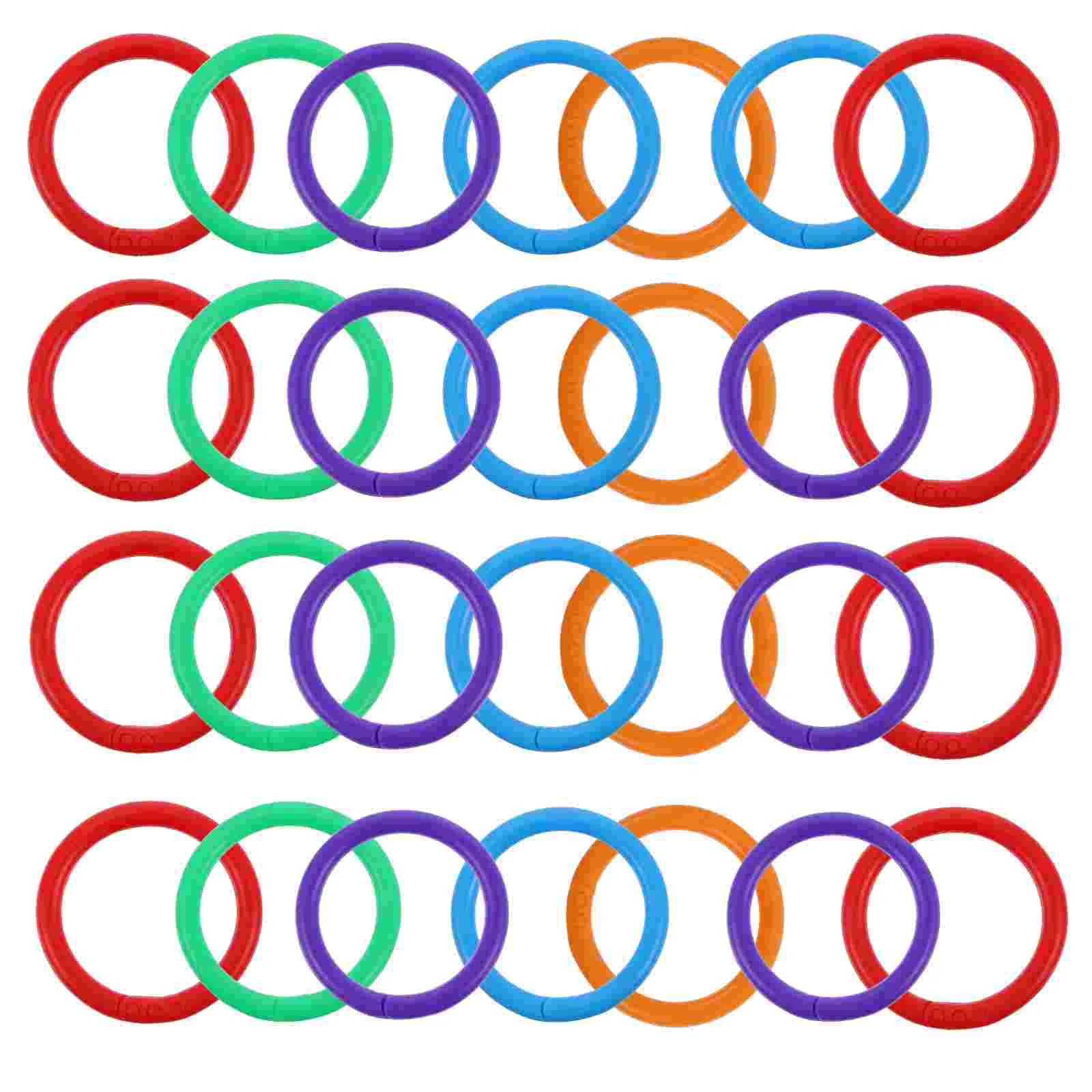 100 Pcs Color Ring Binder Snap Document Key Chains Crafts Loose Leaf Book Keychains Notebook