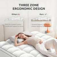 HGETVE Extra Thick Mattress covers  Topper 1000Gsm Cooling Noiseless Breathable Fitted 8-21 Deep Pocket Machine Washable 3