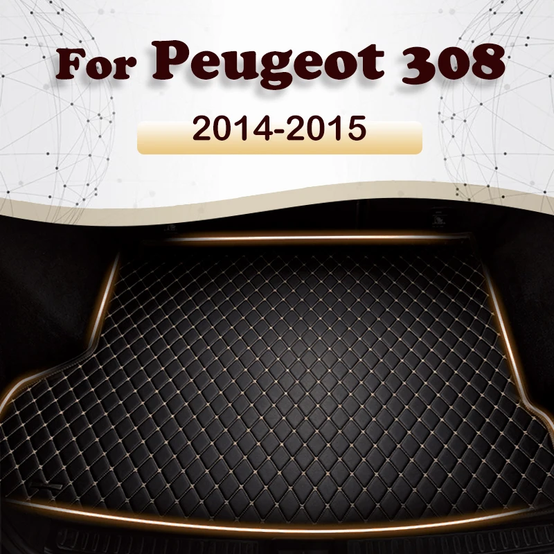 

Коврик для багажника автомобиля для PEUGEOT 308, 2014, 2015, автомобильные аксессуары на заказ, украшение интерьера автомобиля