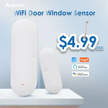 Tuya Smart Wifi Door Sensor Detector Home Security Alarm Smart Life APP Control Window Door Sensor Support Alexa Google Home 1