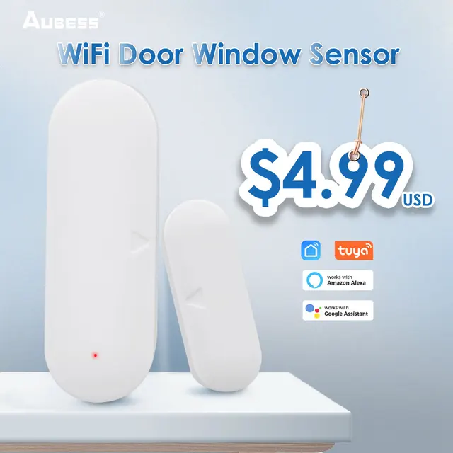Tuya Smart Wifi Door Sensor Detector Home Security Alarm Smart Life APP Control Window Door Sensor Support Alexa Google Home 1