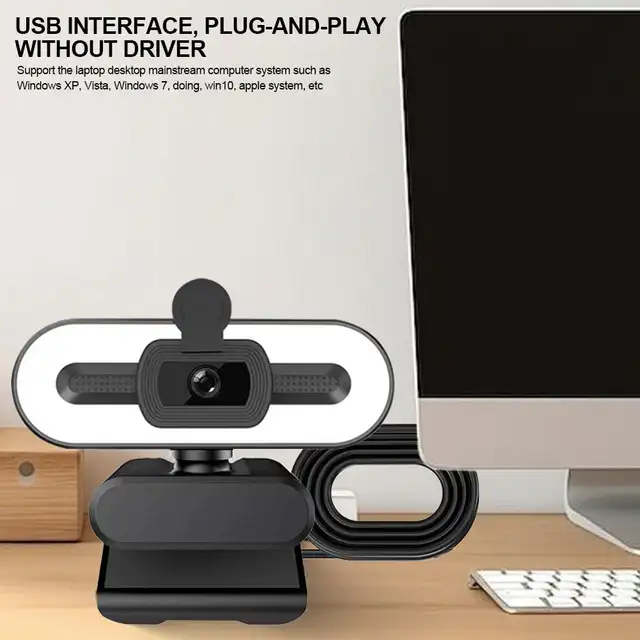 Full HD 1080P 2K 4K Webcam with Microphone PC Laptop Auto Focus Webcam Live Streaming Flexible Live Broadcast and Light Webcams