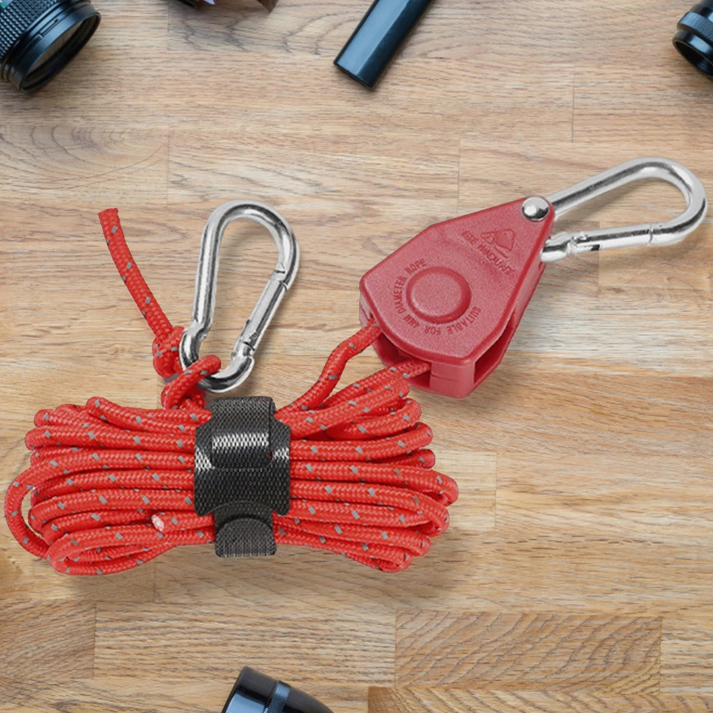 Tent Fastener Rope Adjustable Canopy Hanger Rope Windproof Tent Tension Ropes Reflective for Tent Clothsline Hammock