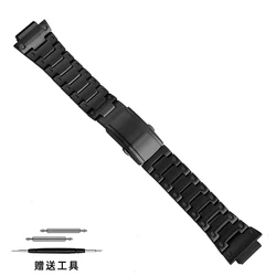 High - Quality Stainless Steel Watchband - Premium Metal Strap Bracelet - GM - 2100 (Black)