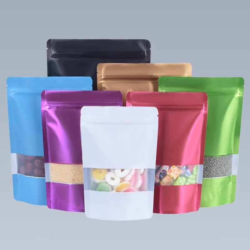 Aluminum Foil Window Pouches For Snacks With Custom Logo Design_voghion.com