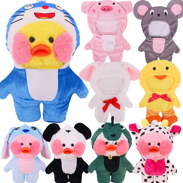 3 pçs roupas de pato 30cm lalafanfan pato kawaii dos desenhos animados  brinquedo de pelúcia acessórios da boneca animal macio brinquedos das  crianças presente de aniversário - AliExpress