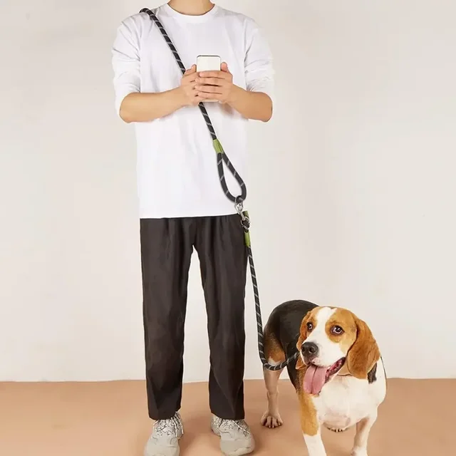 Dog Harness And Leash Set No Pull Adjustable Comfortable with Easy Control Handle Outdoor Running Walking Hand Free Lead Leash 5