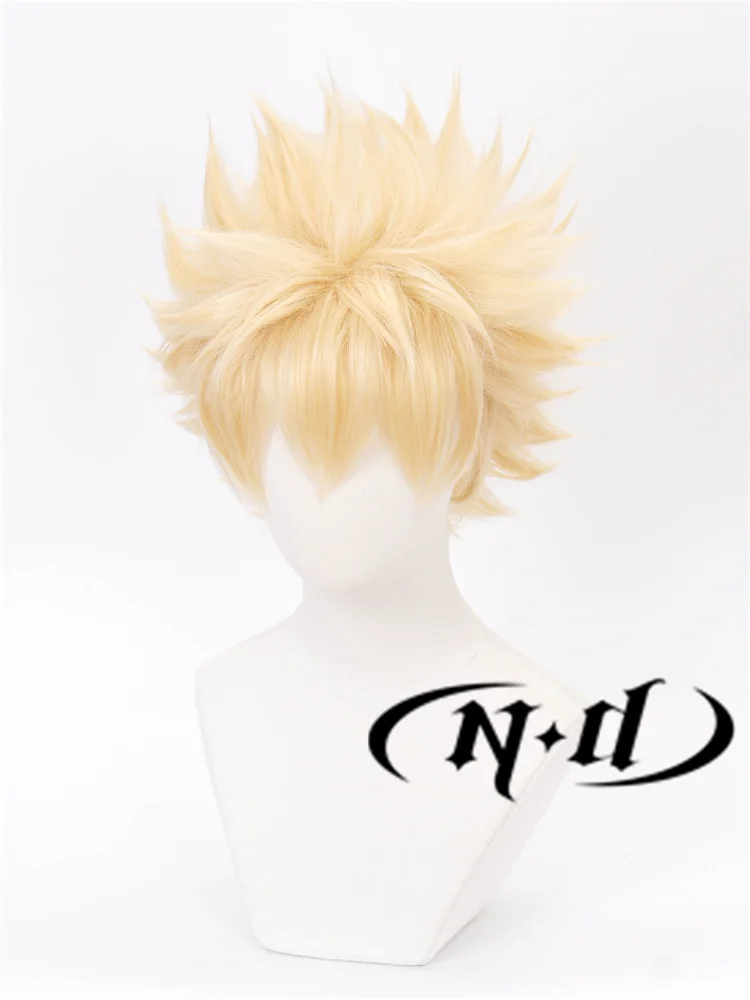 ND Katsuki Bakugo Cosplay Perücken Haarteil My Hero Academia Anime Cosplay Haarperücken für Comic Con Coser Hitzebeständige Synthetik – Detail 2