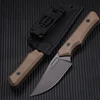 CIVIVI M2 Spare fixed blade knife with Kydex sheath belt clip, tan G10 handle (7.8 cm satin D2) 1