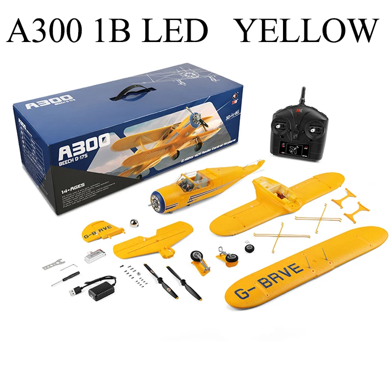 Wltoys a300 4ウェイ2翼rc航空機ブラシレスモーター　ラジコン飛行機 Wltoys-ブラシレスモーター飛行機A300-Beech,d17s,rc,rtf,epp