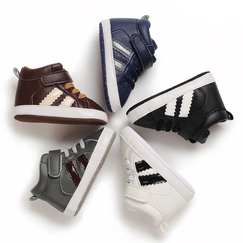 

Newborn Infant Toddler Casual Comfor Cotton Sole Anti-slip PU Leather First Walkers