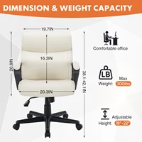 JHK PU Leather Ergonomic Padded Living Room Rocking Gaming Chairs Adjustable Height Rolling Swivel Wheel With Lumbar Support 2