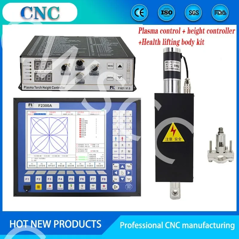 2-axis CNC plasma cutting motion control system kit cutting controller F2300A digital arc voltage height adjustment F1621 HP105 4