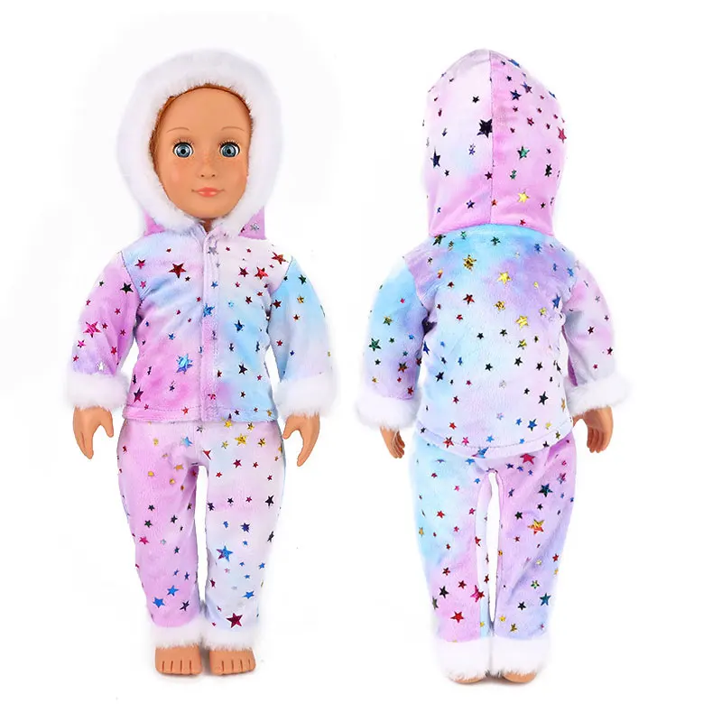 Neue Tierpyjamas für 18-Zoll-American Girl Doll 45 cm unsere Generation Doll, Mädchenpuppenkleidung und Accessoires – Detail 4