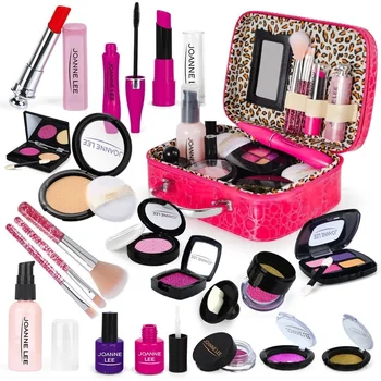Children Makeup Set Simulation Cosmetics Pretend Playing Box Princess Make Up Girl Toy Play Set Safety Nontoxic Kit Toy Kid