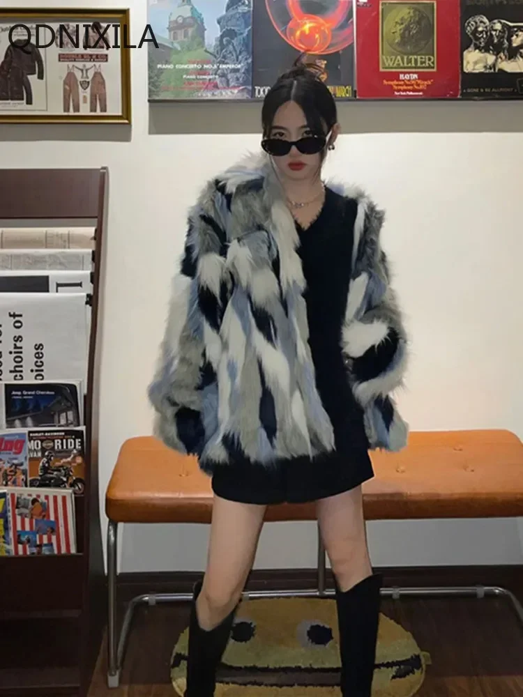 Winter Outerwear Faux Fur Coat 2024 New Outerwear Fur Jacket High-end Luxury Environmentally Friendly Fox Fur Women's Fur Coat