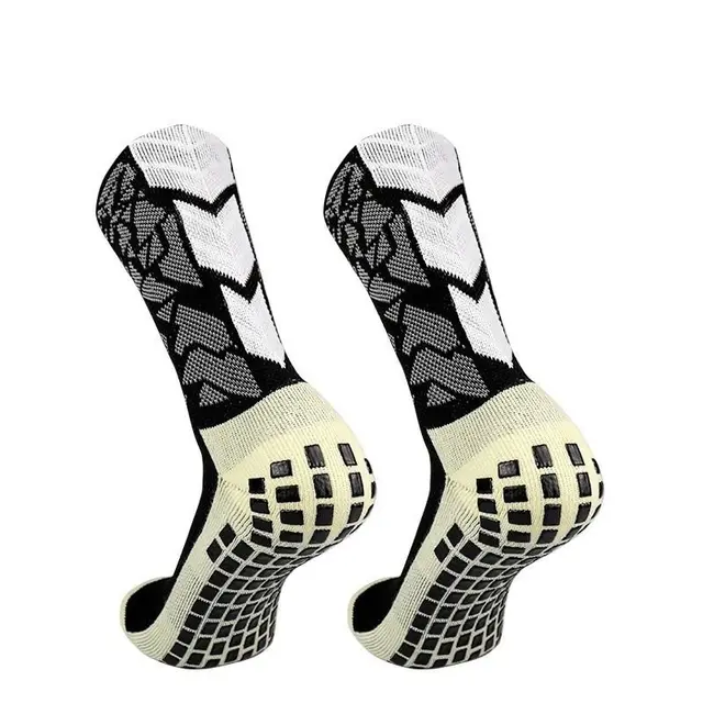 Colorful Football Socks Mid Cushion Anti Slip Sports Training Outdoor Thick Terry Running Socks for Men 3