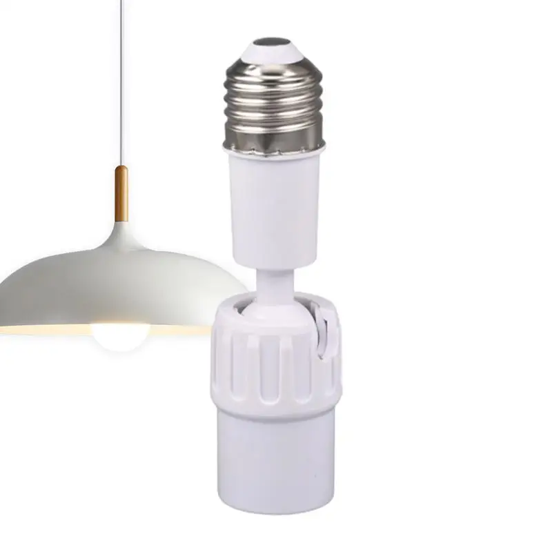 Light Bulb Socket Extender 360 Degree Rotating Light Bulb Extender E27 To E27 Base Flexible Lamp Holder Adapter Socket