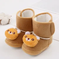 Baywell Newborn Baby Boots Cute Cartoon Winter Plush Snow Booties for Boys Girls Soft Comfortable Warming Shoes 1