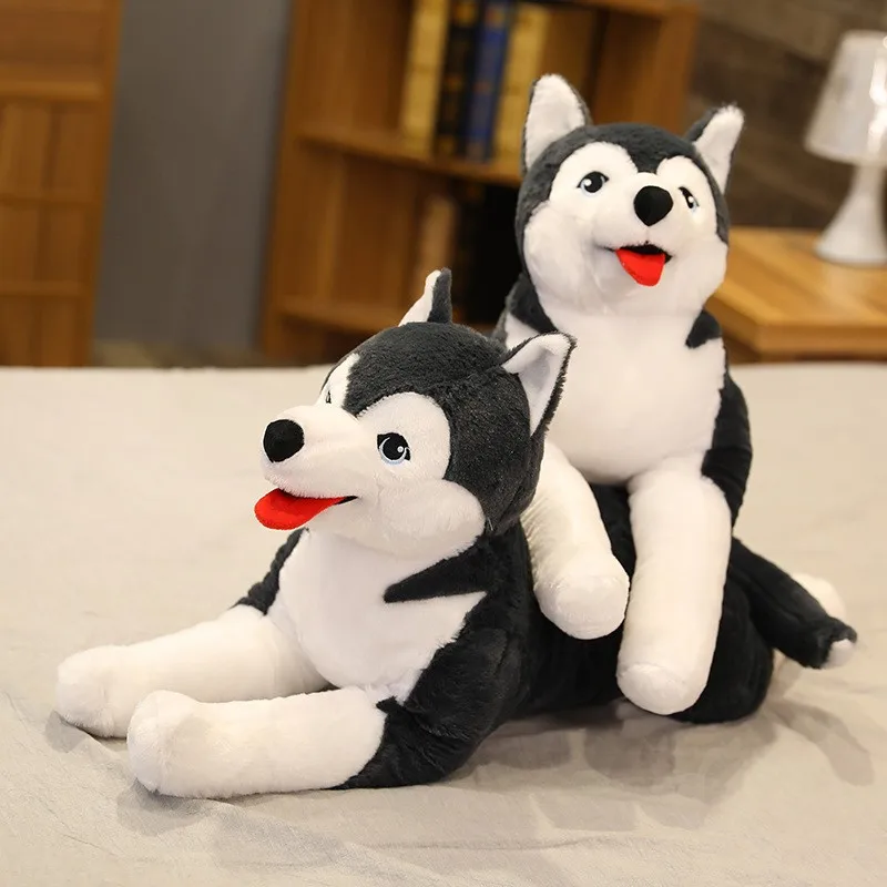 1pc 65cm Kawaii Husky Soft Plush Dog Dolls Stuffed Animal Kids Toys Simulation Husky Christmas Gifts Birthday Brinquedos