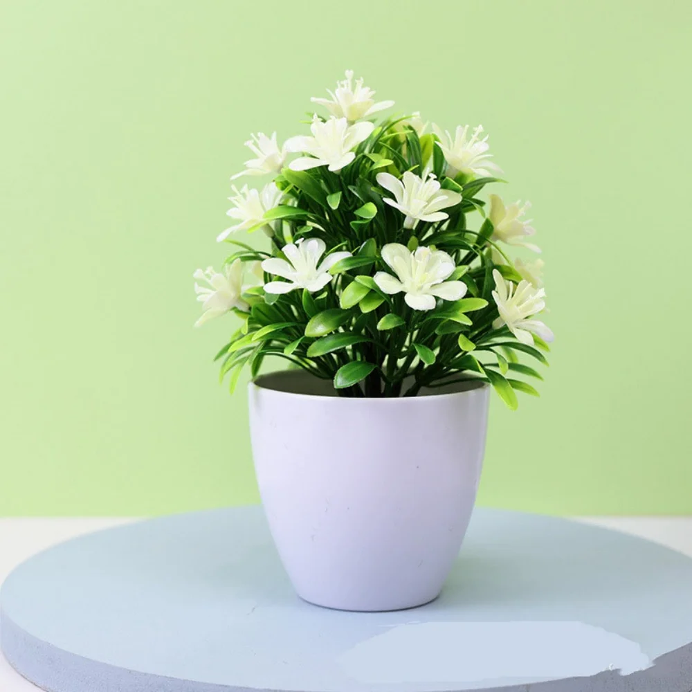 Artificial Bonsai Plant - Small Potted Flower Ornament for Home Wedding Office Decor