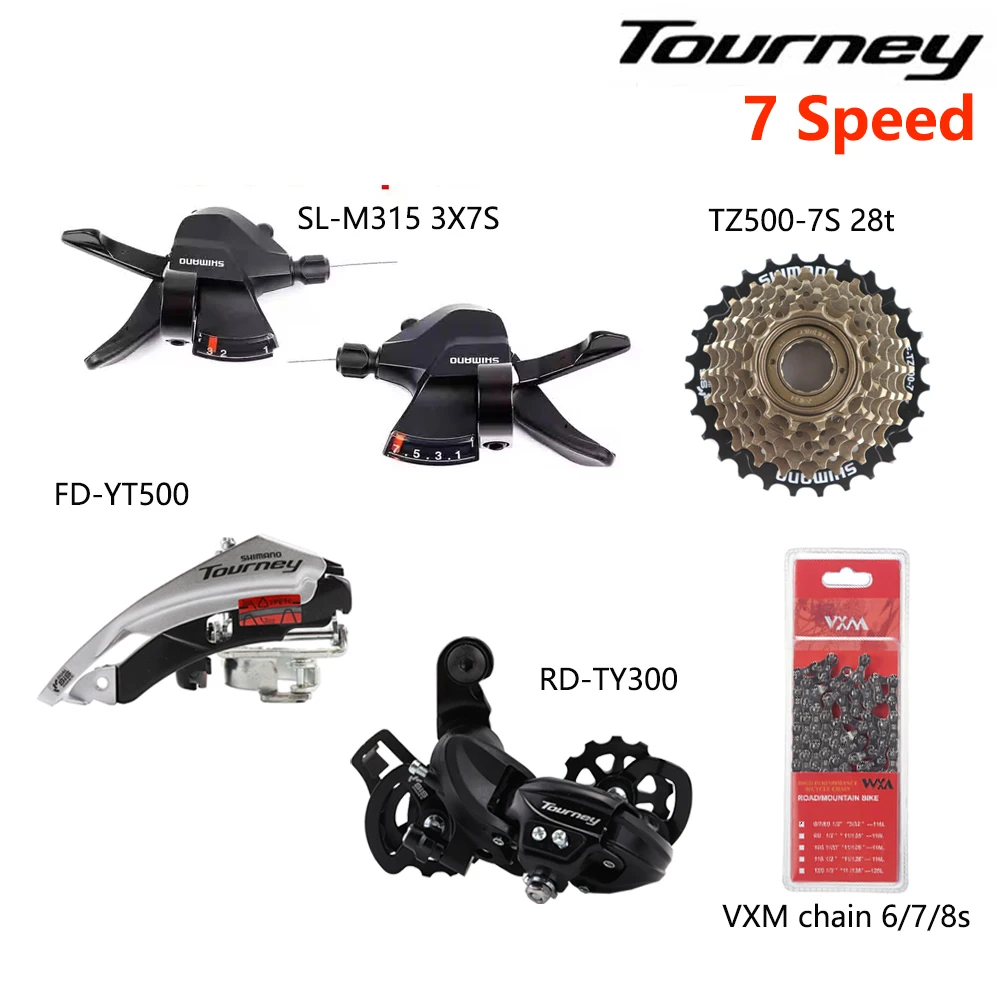 SHIMANO Tourney 3x7 Speed Groupset include EF500 or M315 Shifter