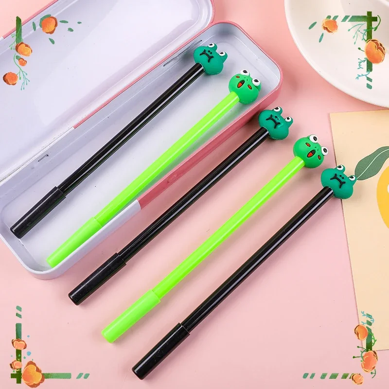 

Wholesale Creative Fresh Frog 3D Neutral Pen Signature Pen Cute Water Black Water Student Stationery Supplies
