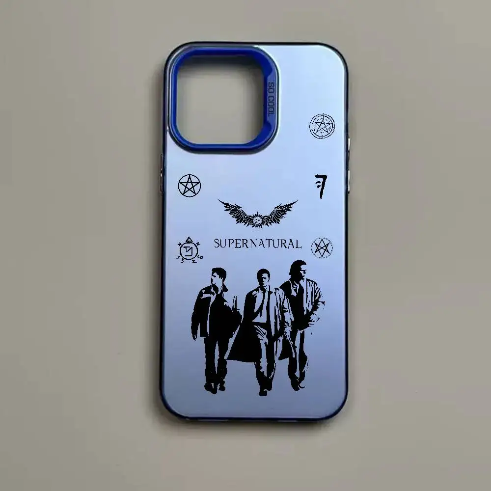 TV-Serie S-Supernatural Handyhülle in Silber für iPhone 17 16 16e 15 14 13 12 11 Pro Max Plus – Detail 13
