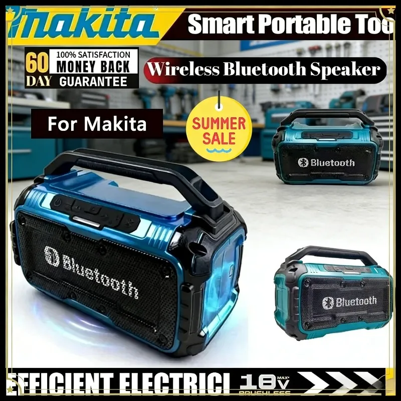 무선 블루투스 스피커 휴대용 서라운드 스피커 Makita 18V 배터리용 듀얼 채..