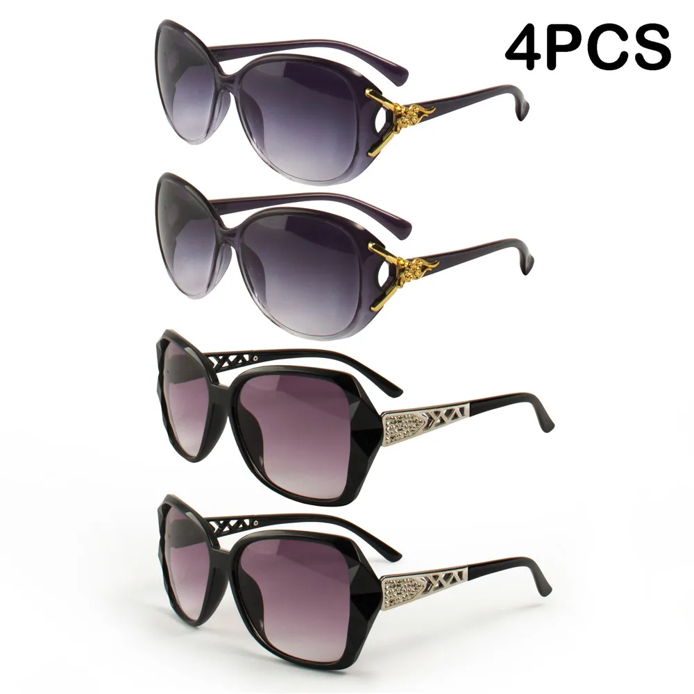 4PCS Mode Übergroßen Sonnenbrille PC Weiblichen Großen Rahmen Gradienten Sonnenbrille gafas de sol mujer