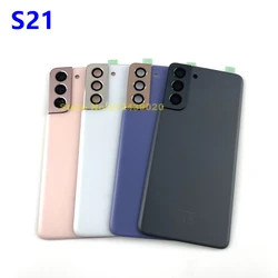 New Back Cover For Samsung Galaxy S21 5G SM-G991 Battery Rear Door 3D Glass Panel Battery Housing Case+Adhesive+Camera Lens