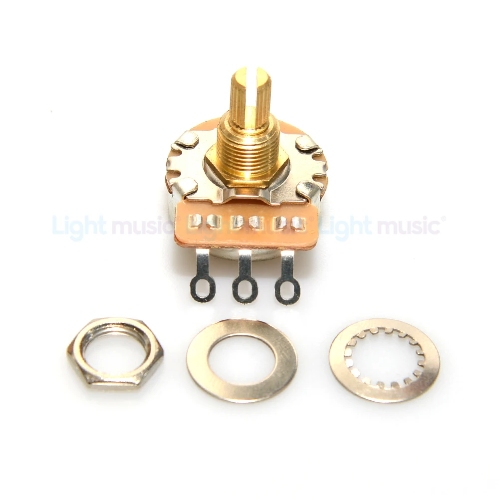 10PCS 250K 500K Guitar Potentiometers Brass 3/8