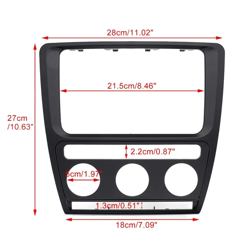 Skoda Octavia (자동 에어컨) 2004-2010 라디오 패널 대시 근막 플레이트 프레임 Adio Dvd 스테레오 Cd 패널