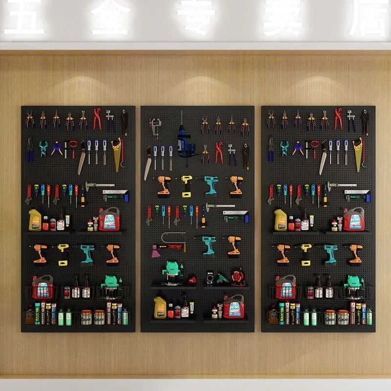 Metal Storage Hardware Tool Wall-mounted Board Tools Packaging Board DIY Multifunction Strong Bearing Capacity Professional Tool 4
