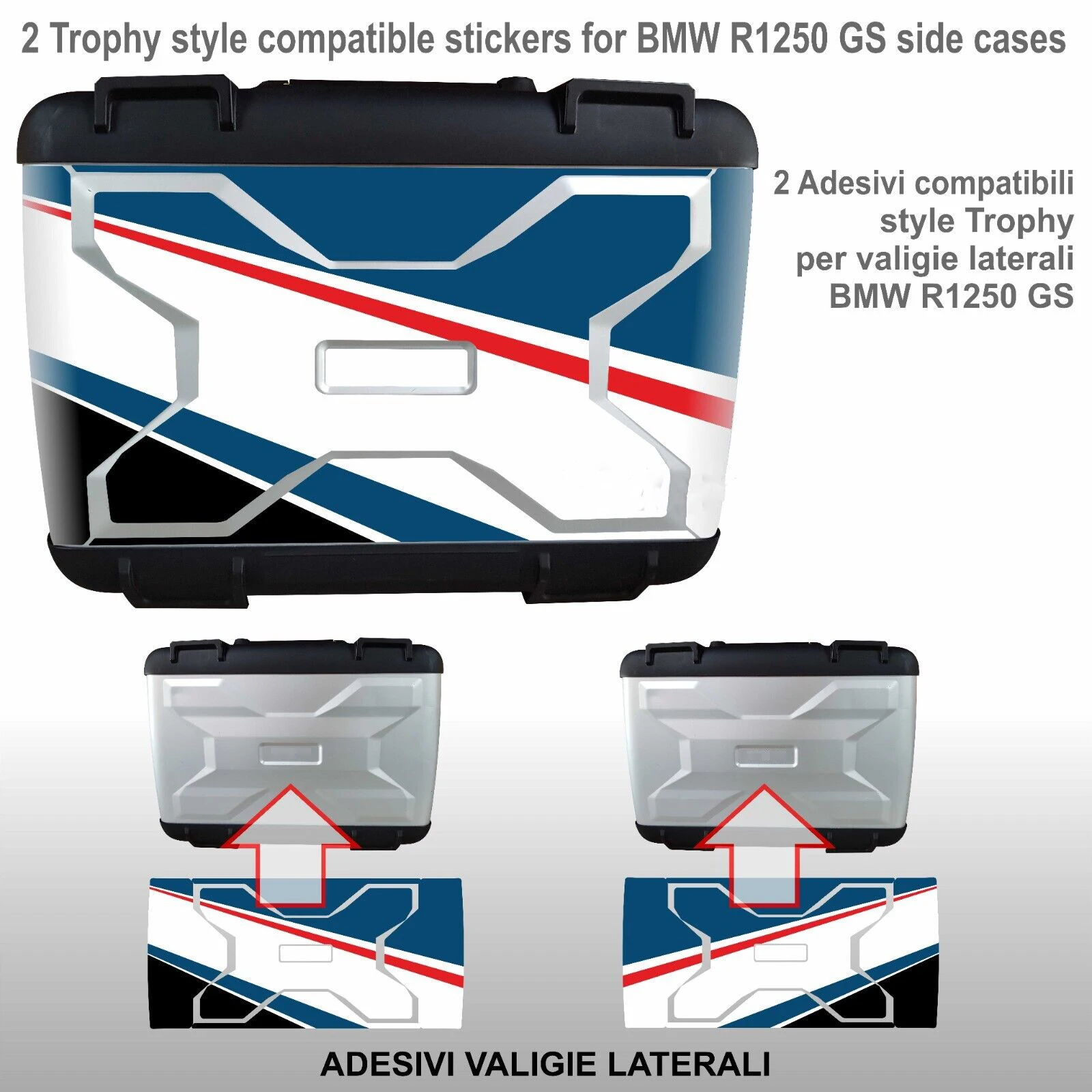 

2 PCS Motorcycle Suitcase Stickers Waterproof Decals FOR BMW R1250 TROPHY Graphics R 1250GS K50 gs 2022 - 2023 2 PCS Motorcycle