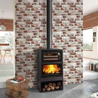 10pcs 3D อิฐสติ๊กเกอร์ติดผนัง Self-กาว Faux อิฐผนัง,Matt,กันน้ํา,30x30 ซม.,ห้องนั่งเล่นห้องนอน Wall Decor 2