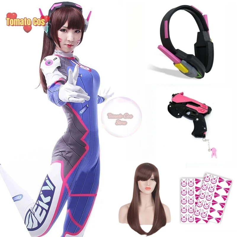 D.Va Sexy Anime Jumpsuit Cosplay Costume
