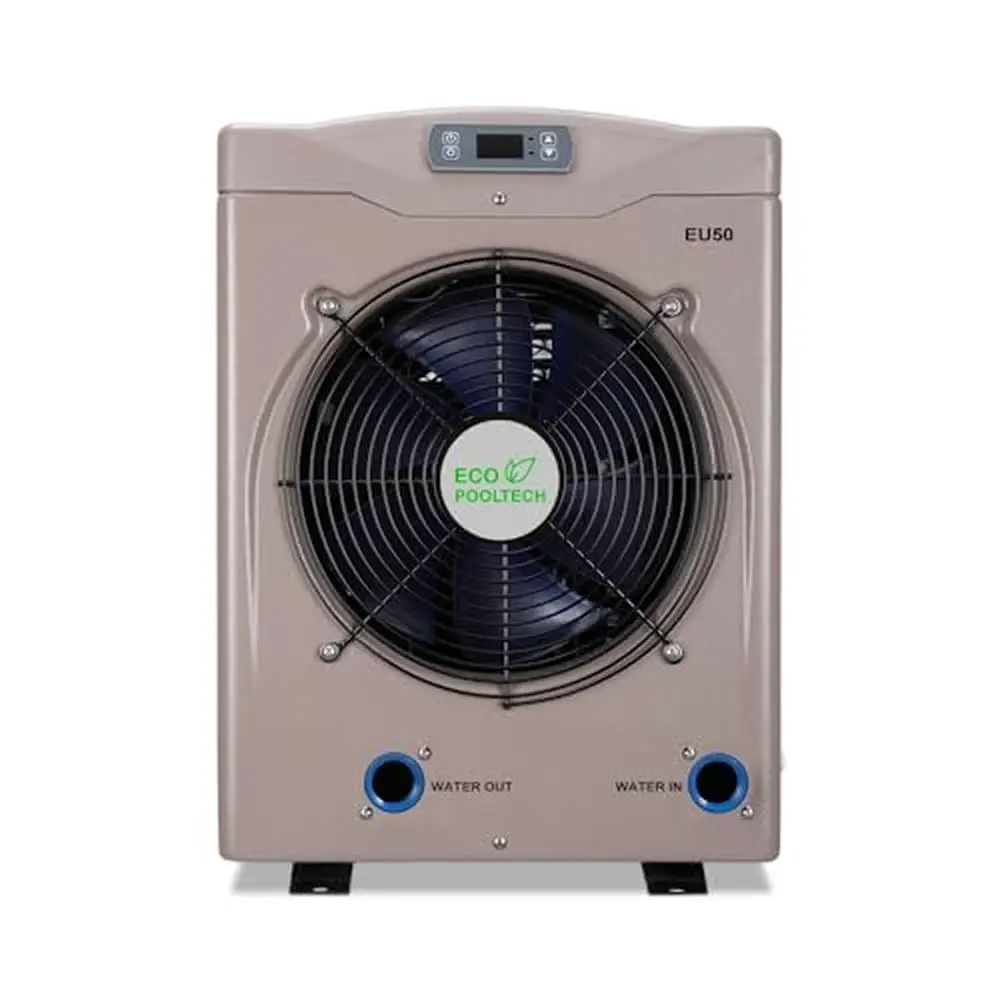 Swimming Pool Heat Pump Heater Above Ground Pools Up to 5000 Gal Max Output 16184 BTU/hr Extend Swimming Season Low Operating